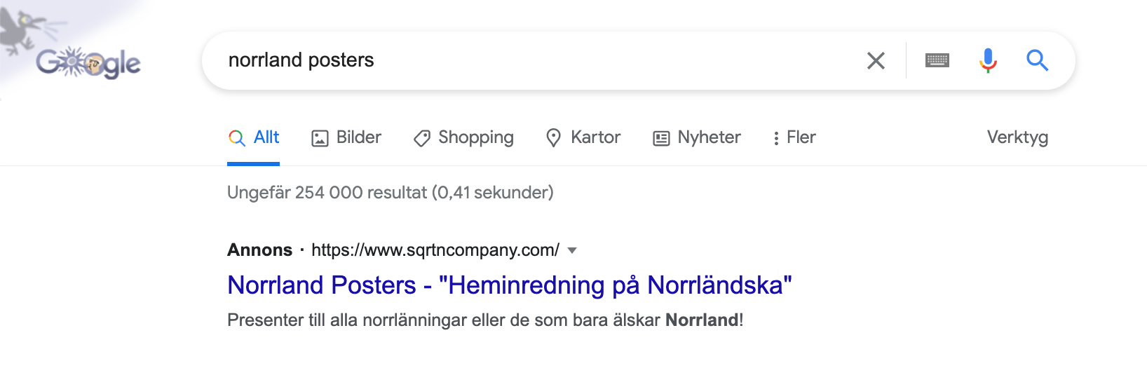 Google sökning för sökordet "norrland posters"